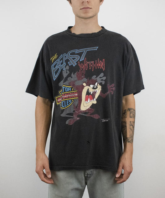 1993 HARLEY DAVIDSON x Looney Tunes Camiseta Vintage (L)