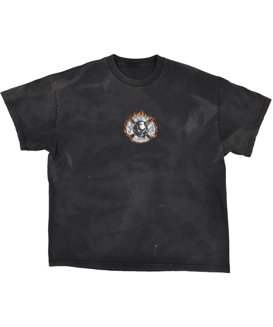 SKULL FLAMES Vintage T-Shirt (L)