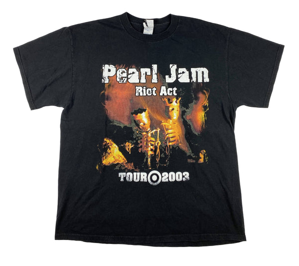 PEARL JAM Tシャツ RIOT ACT ANVIL 2003年 Vtg 2003 Pearl Jam Riot Act Concert T-shirt Black XL Y2K