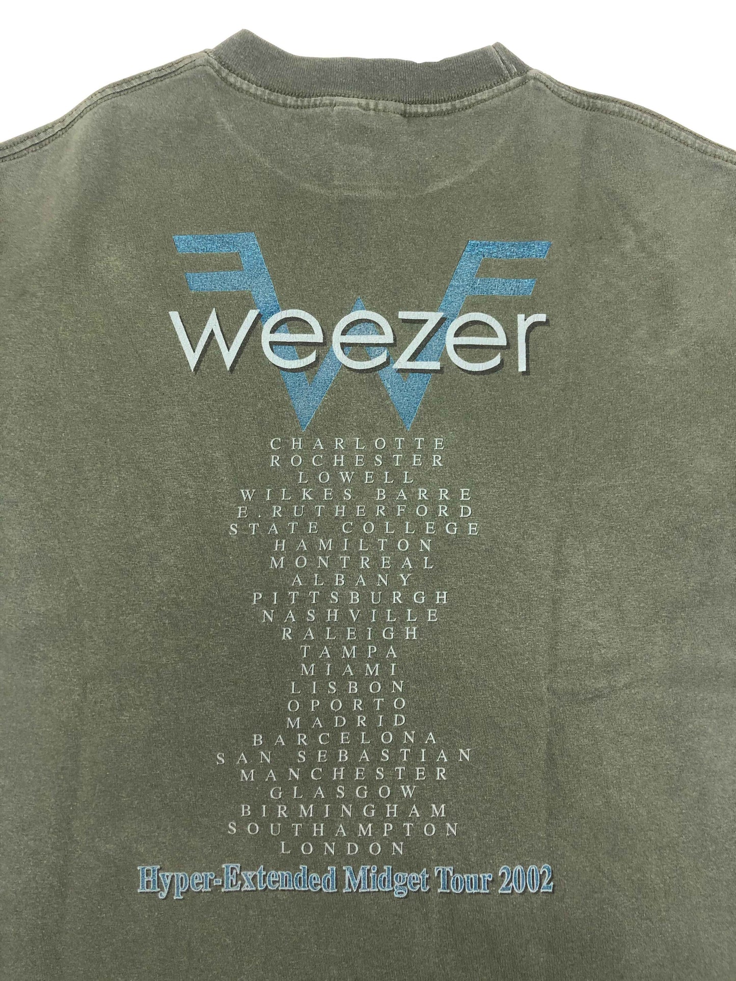 2002 WEEZER "Hyper-Extended Midget" Tour Shirt - Two Vault Vintage