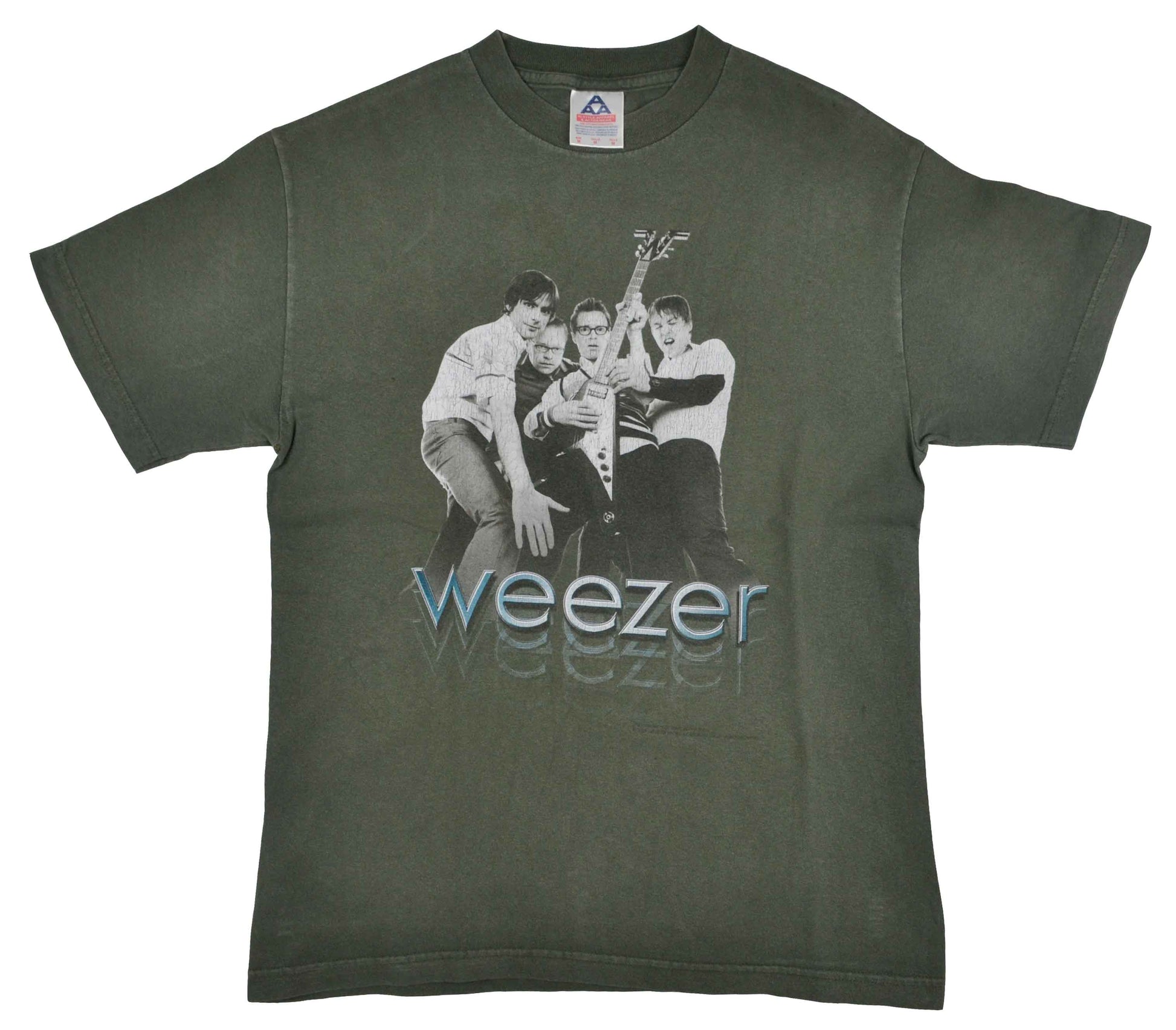 Vintage Band T-Shirt 2002 Weezer "Hyper-Extended Midget" Tour   The Hyper-Extended Midget Tour supported the third studio album from the band, Green Album. With a more pop sound,  the album was a commercial success and received mostly positive reviews by the fans. It debuted at number four in the United States and the song Hash Pipe was a worldwide hit, charting on seven different charts. The tee has a really good vintage look.