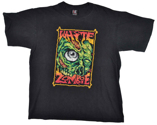 Vintage White Zombie 1996 "Art Face" Band Shirt  "I don't really care about people that much, but animals, I feel like they always need to be protected". Formed in 1985, White Zombie was included in the 2000 on VH1's 100 Greatest Artists of Hard Rock, ranking at No. 56. The fade on this tee is really good. Minor damages.