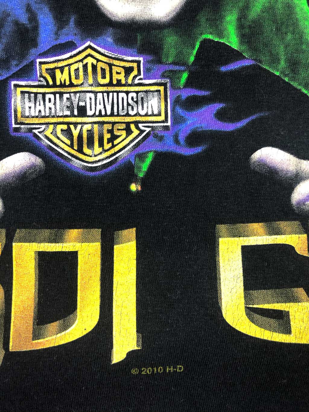 00s HARLEY DAVIDSON "Mardi Gras" Camiseta Retro