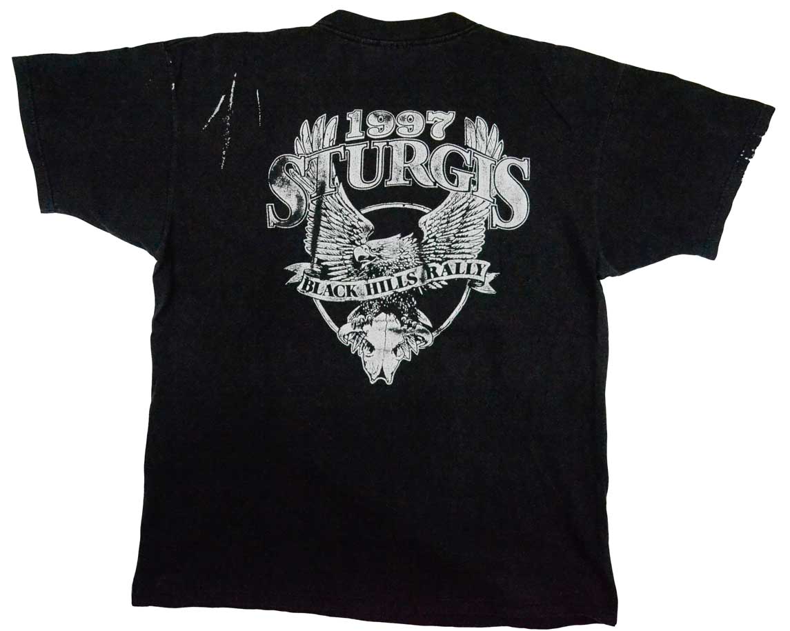Vintage Sturgis Rally 1997 Shirt  ﻿The Sturgis Motorcycle Rally is one of the most famous American motorcycle rallies held annually in Sturgis, South Dakota. It was begun in 1938 by a group of Indian Motorcycle riders. The tee has a perfect fade and vintage look.