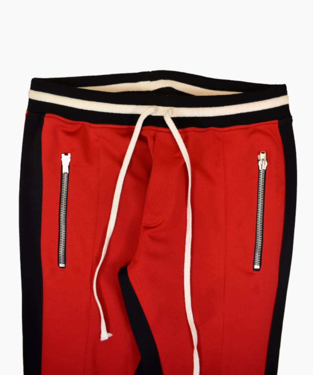 Fear of god store track pants black red