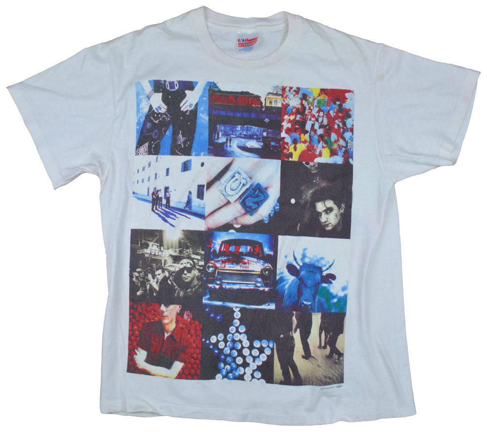 1991 U2 "Zoo TV Tour" Achtung Baby Camiseta Vintage